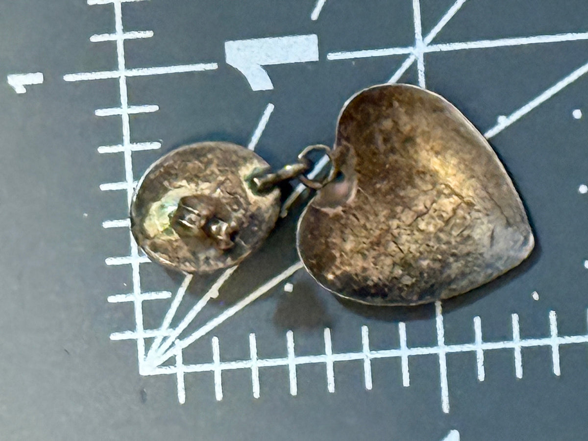 Turquoise With Sterling Heart Earrings