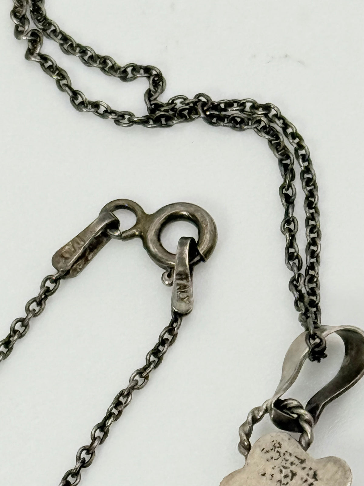 Vintage Sterling Cross Necklace- Mexico