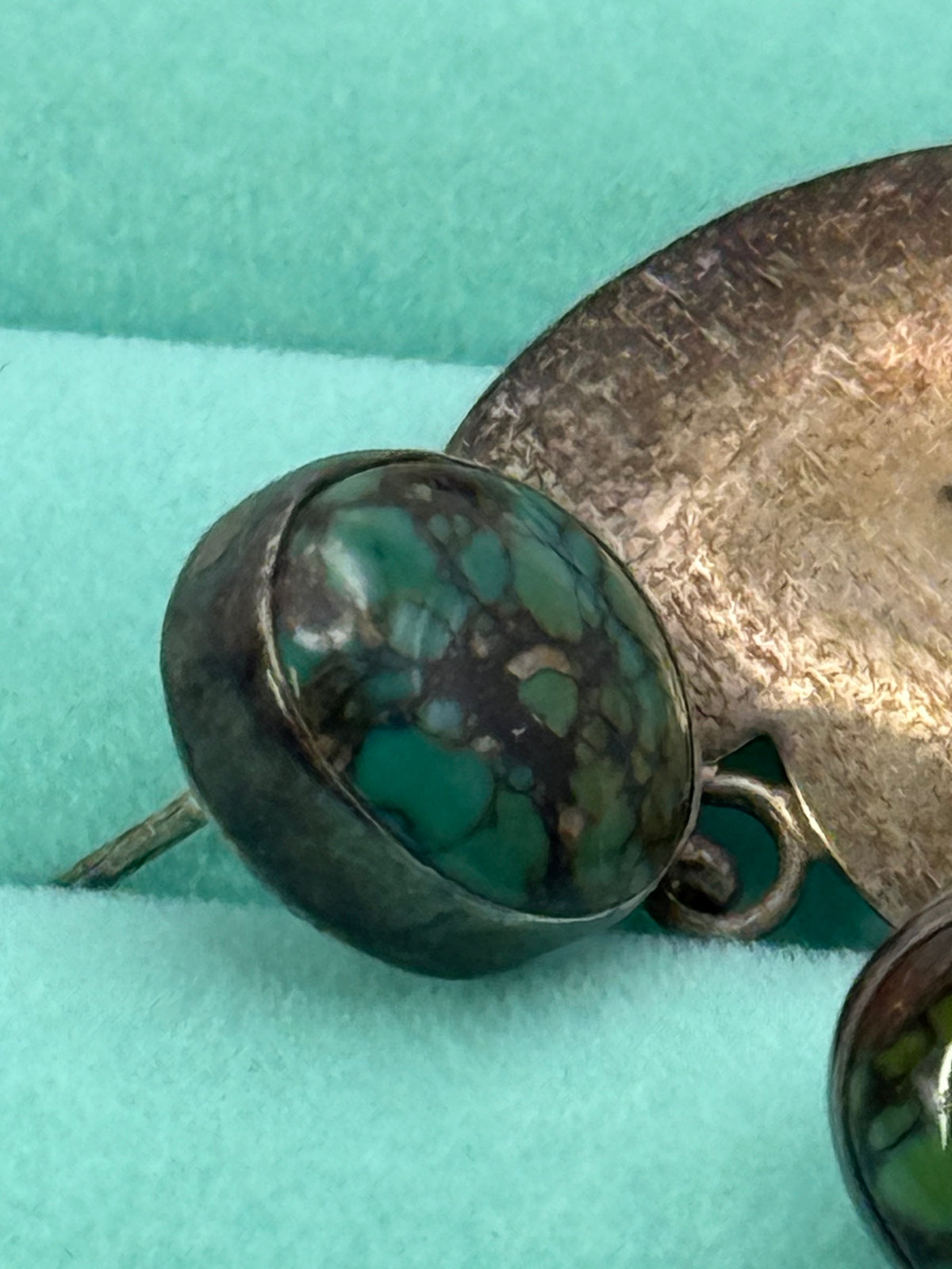 Turquoise With Sterling Heart Earrings