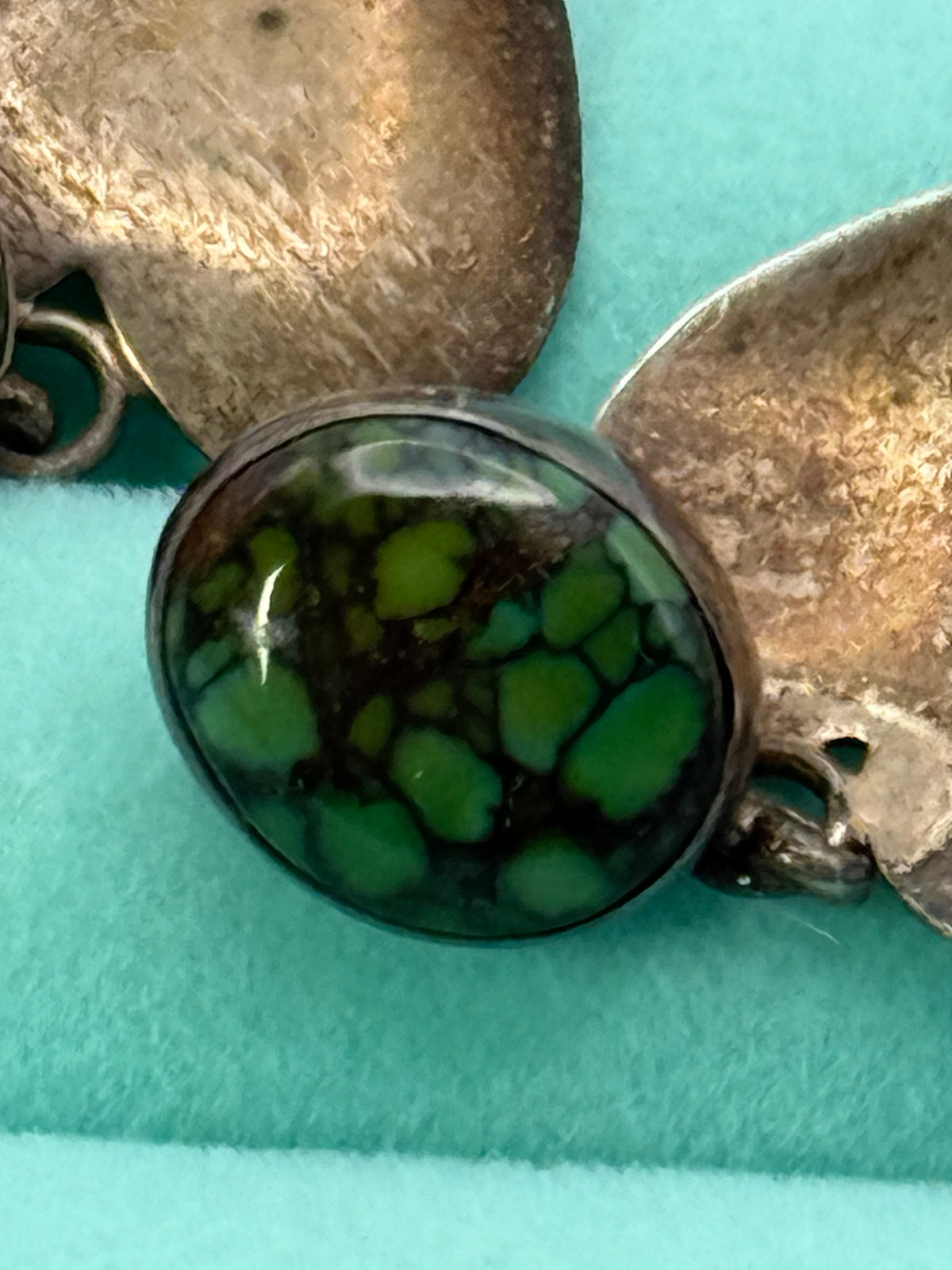 Turquoise With Sterling Heart Earrings