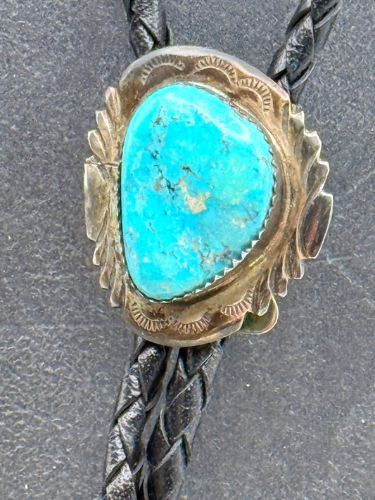 Sterling Silver and Turquoise Bolo Native Style