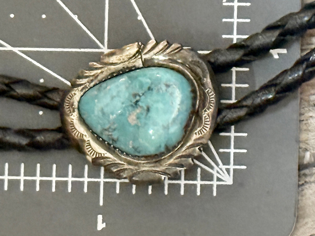 Sterling Silver and Turquoise Bolo Native Style
