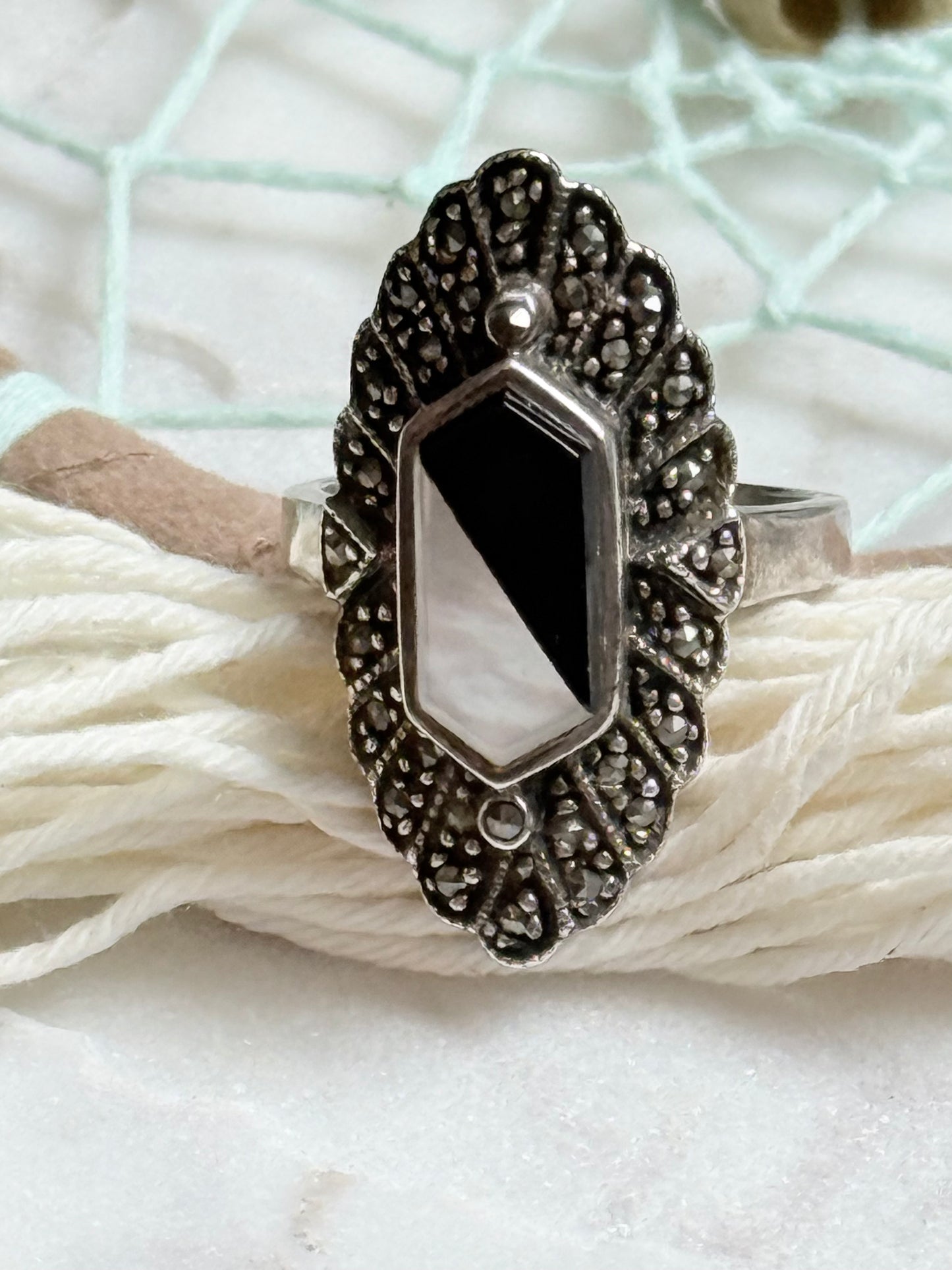 Vintage Sterling Art Deco Ring