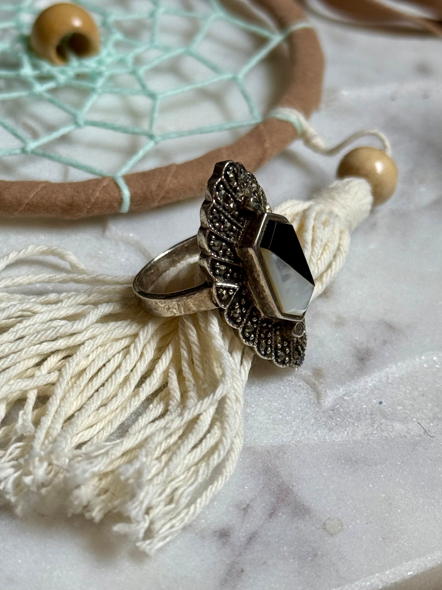 Vintage Sterling Art Deco Ring