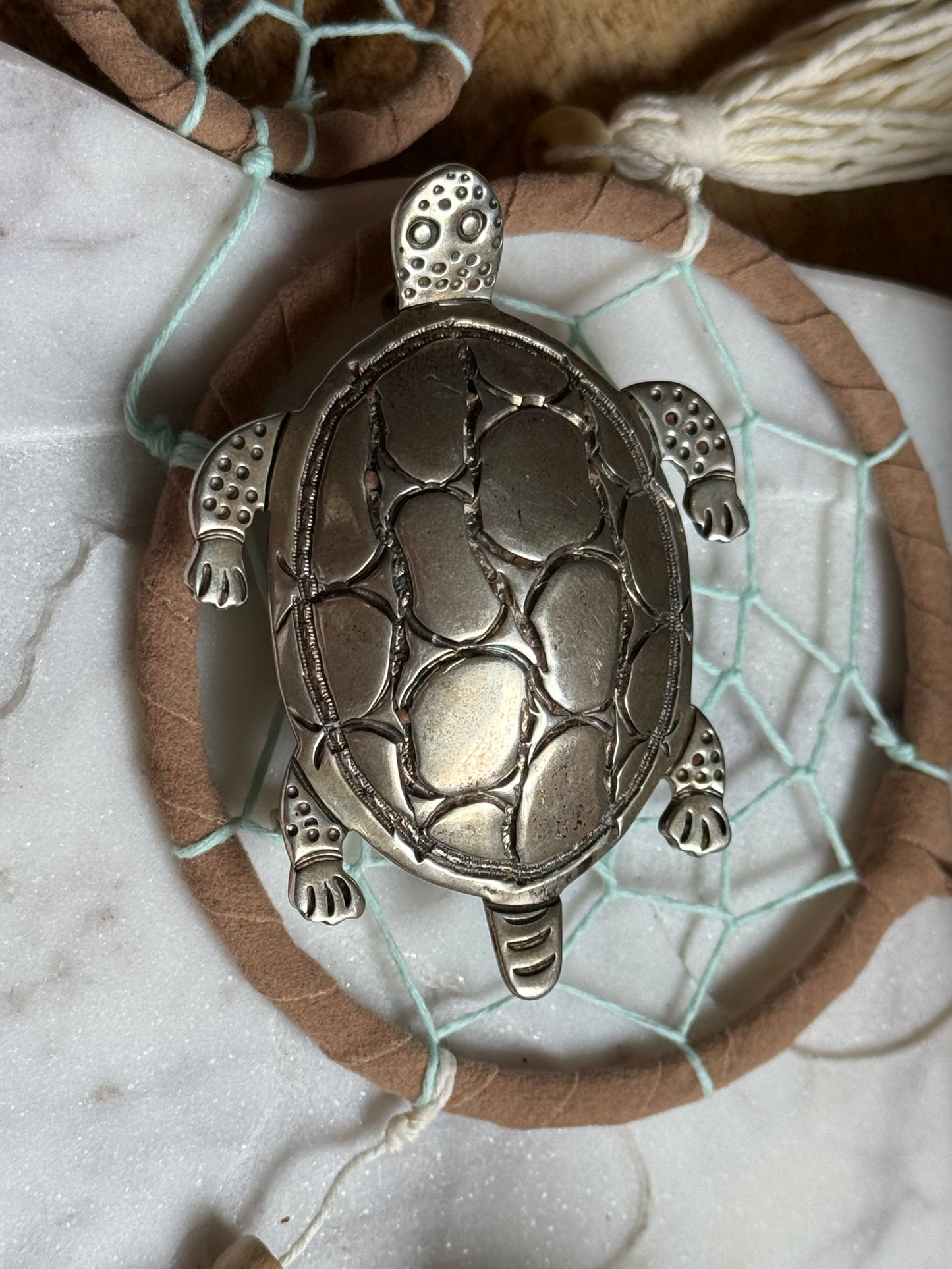 Sterling Turtle Belt Buckle