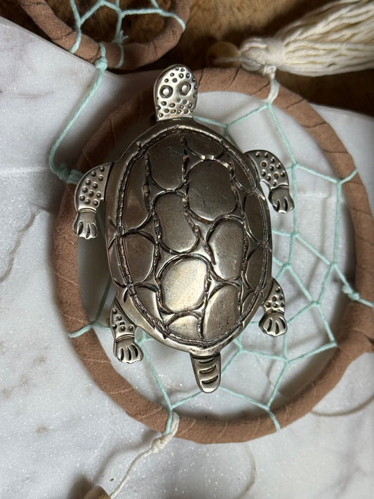 Sterling Turtle Belt Buckle