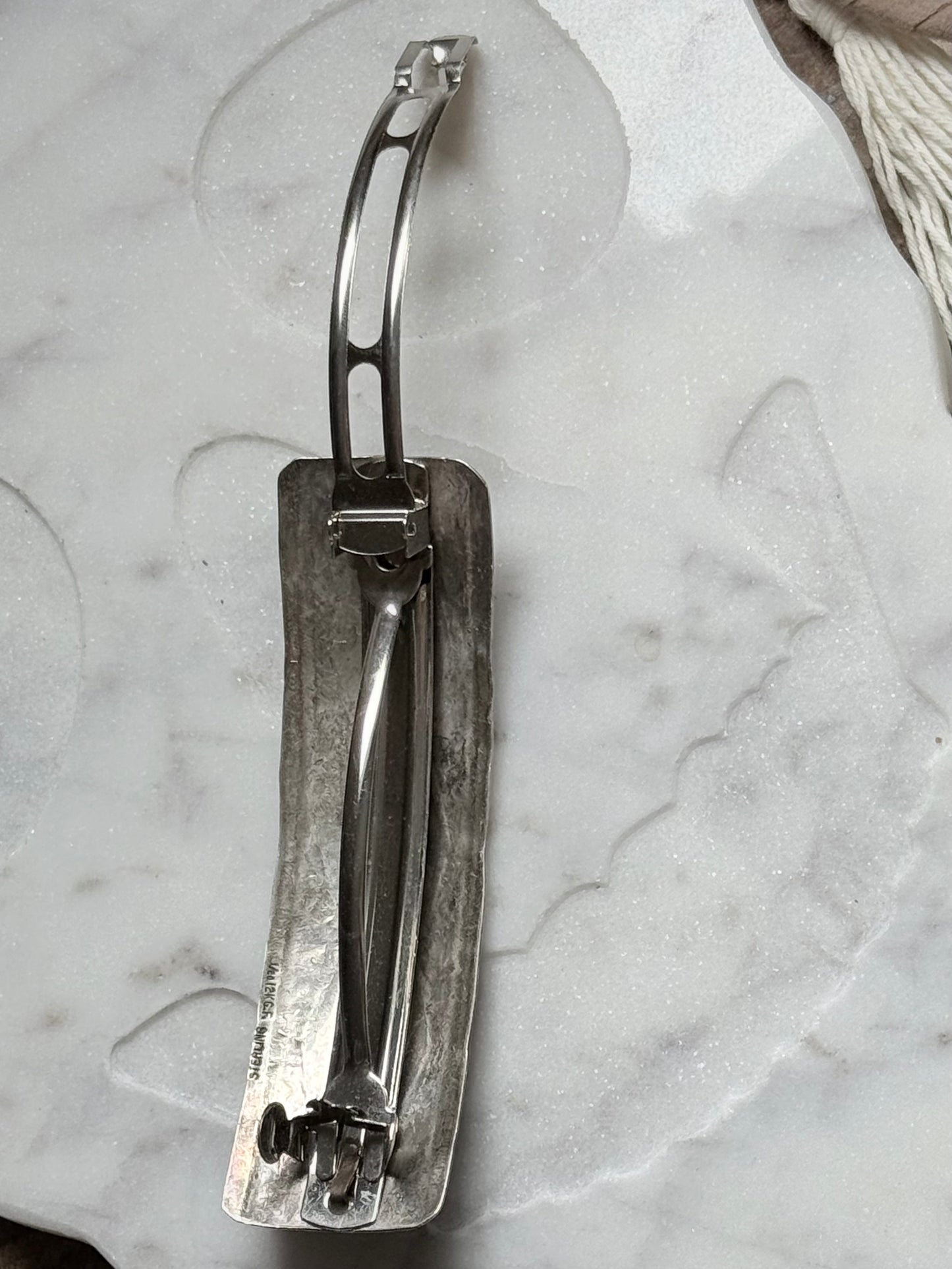 Vintage Two-tone Sterling Large Hair Barrette