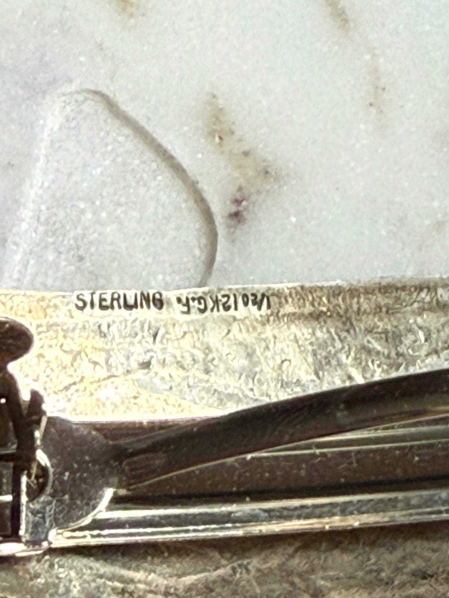 Vintage Two-tone Sterling Large Hair Barrette