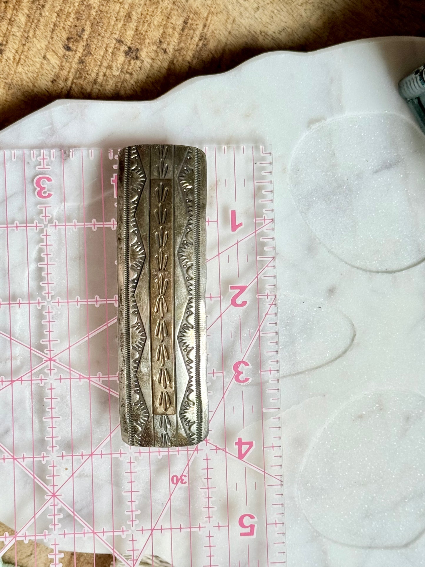 Vintage Two-tone Sterling Large Hair Barrette