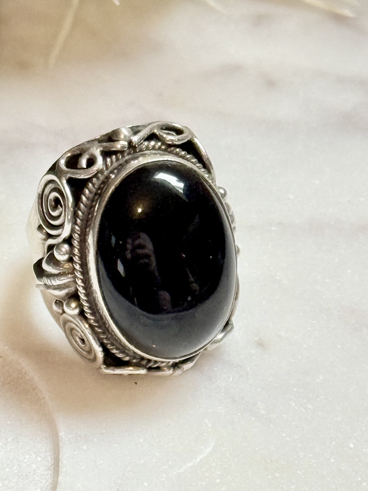 Vintage Onyx Statement Ring