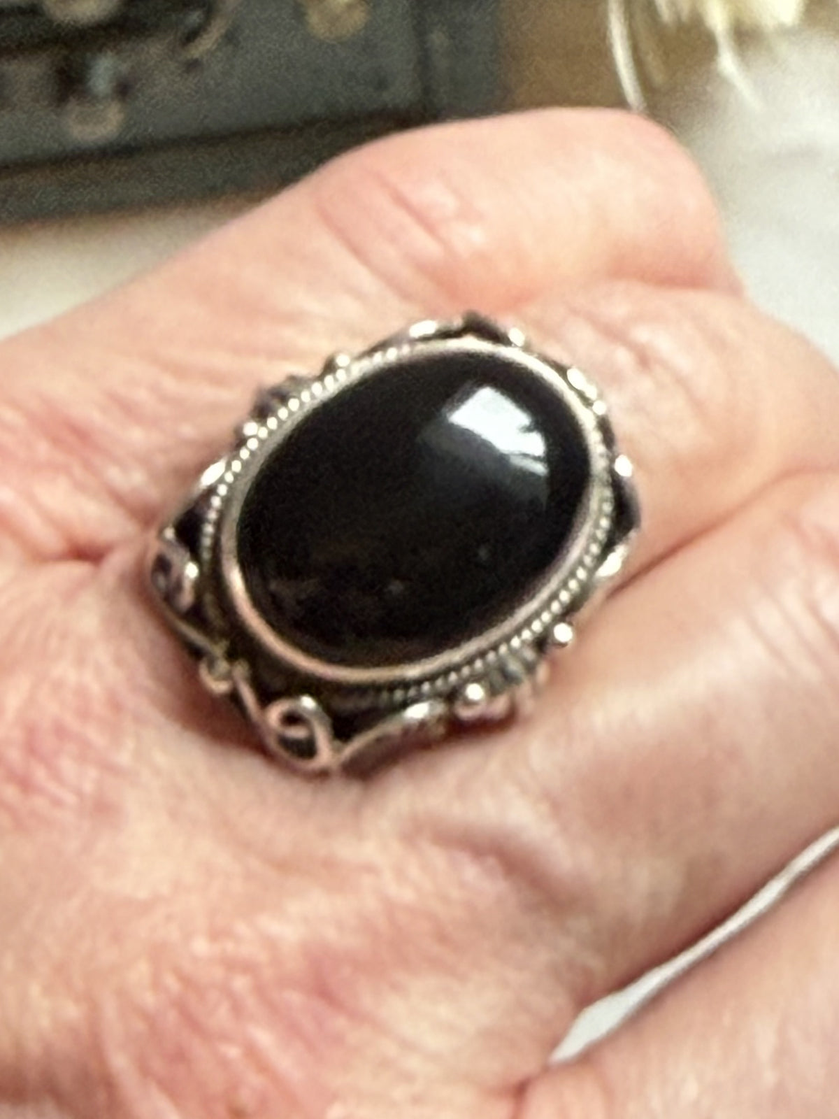 Vintage Onyx Statement Ring